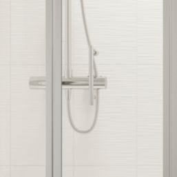 Framed Rectangular Bi-Fold Shower Door Polished Silver 900mm x 1850mm