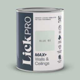 LickPro Max+ 1Ltr Blue 03  Matt Emulsion  Paint
