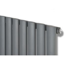 Ximax Fortuna 1500mm x 410mm 2488BTU Anthracite Vertical Designer Radiator