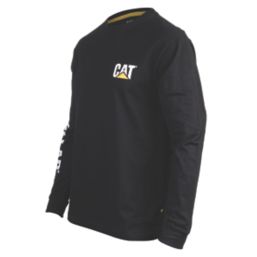 CAT Trademark Banner Long Sleeve T-Shirt Black 2X Large 50-52" Chest