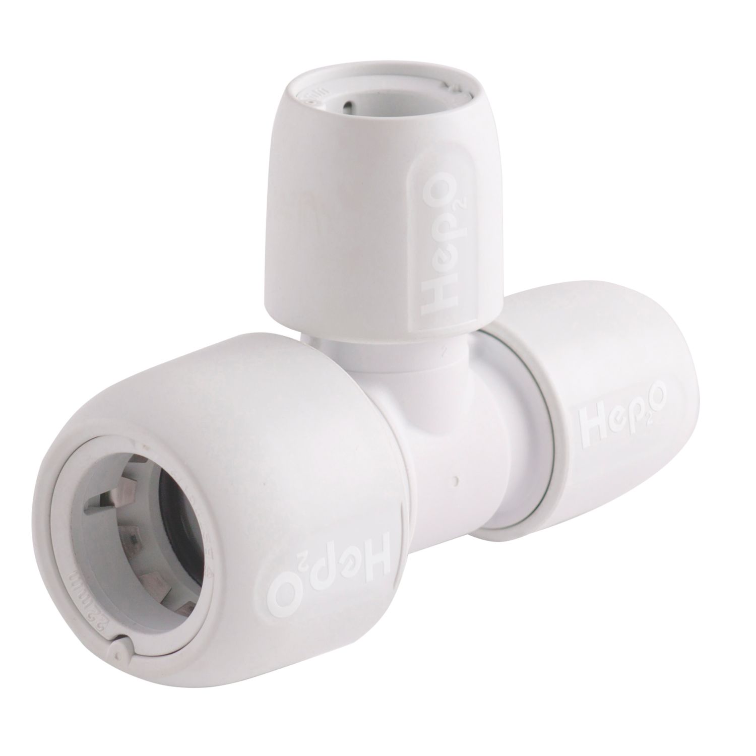 Hep2O Plastic Push-Fit Reducing Tee 22mm x 15mm x 15mm (1341F)