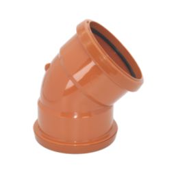 FloPlast Push-Fit 45° Double Socket Bend 110mm