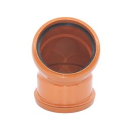 FloPlast Push-Fit 45° Double Socket Bend 110mm