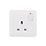 Schneider Electric Lisse 13A 1-Gang DP Switched Plug Socket White