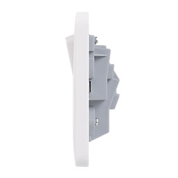 Schneider Electric Lisse 13A 1-Gang DP Switched Plug Socket White