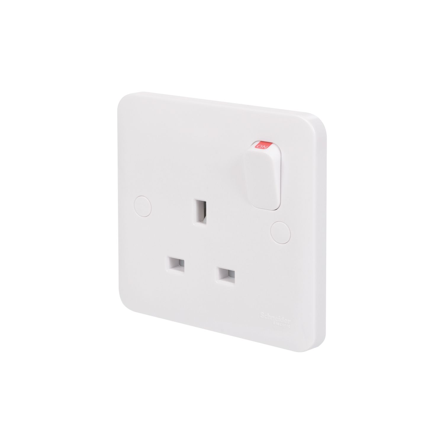 Schneider Electric Lisse 13A 1-Gang DP Switched Plug Socket White (1342J)