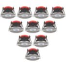 Refurb Lexco Tauri Fixed  Fire Rated LED Downlights Brushed Nickel 8W 500-800lm 10 Pack