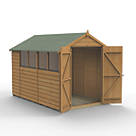 Forest  6' x 9' 6" (Nominal) Apex Shiplap T&G Timber Shed with Base
