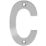 Eclipse Door Letter C Polished Stainless Steel 100mm