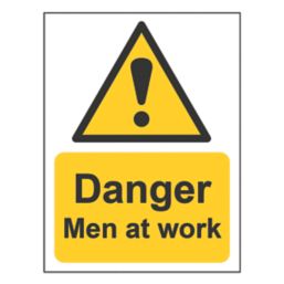Essentials  "Danger Men At Work" Sign 400mm x 300mm