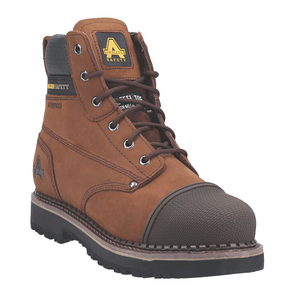 Amblers AS233 Safety Boots Brown Size 9 | Safety Boots | Screwfix.com