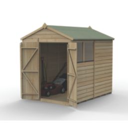 Forest Beckwood 6' x 7' 6" (Nominal) Apex Shiplap Timber Shed with Base