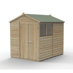 Forest Beckwood 6' x 7' 6" (Nominal) Apex Shiplap Timber Shed with Base