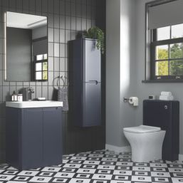 Curve Tall Storage Unit Indigo Matt 350mm x 250mm x 1200mm