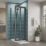 ETAL  Framed Square Bi-Fold Door Shower Enclosure & Tray  Matt Black 790mm x 790mm x 1940mm