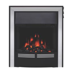 Be Modern Vitesse Chrome Switch Control Easy to Install Electric Inset Fire 525mm x 165mm x 590mm