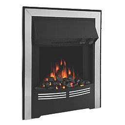 Be Modern Vitesse Chrome Switch Control Easy to Install Electric Inset Fire 525mm x 165mm x 590mm