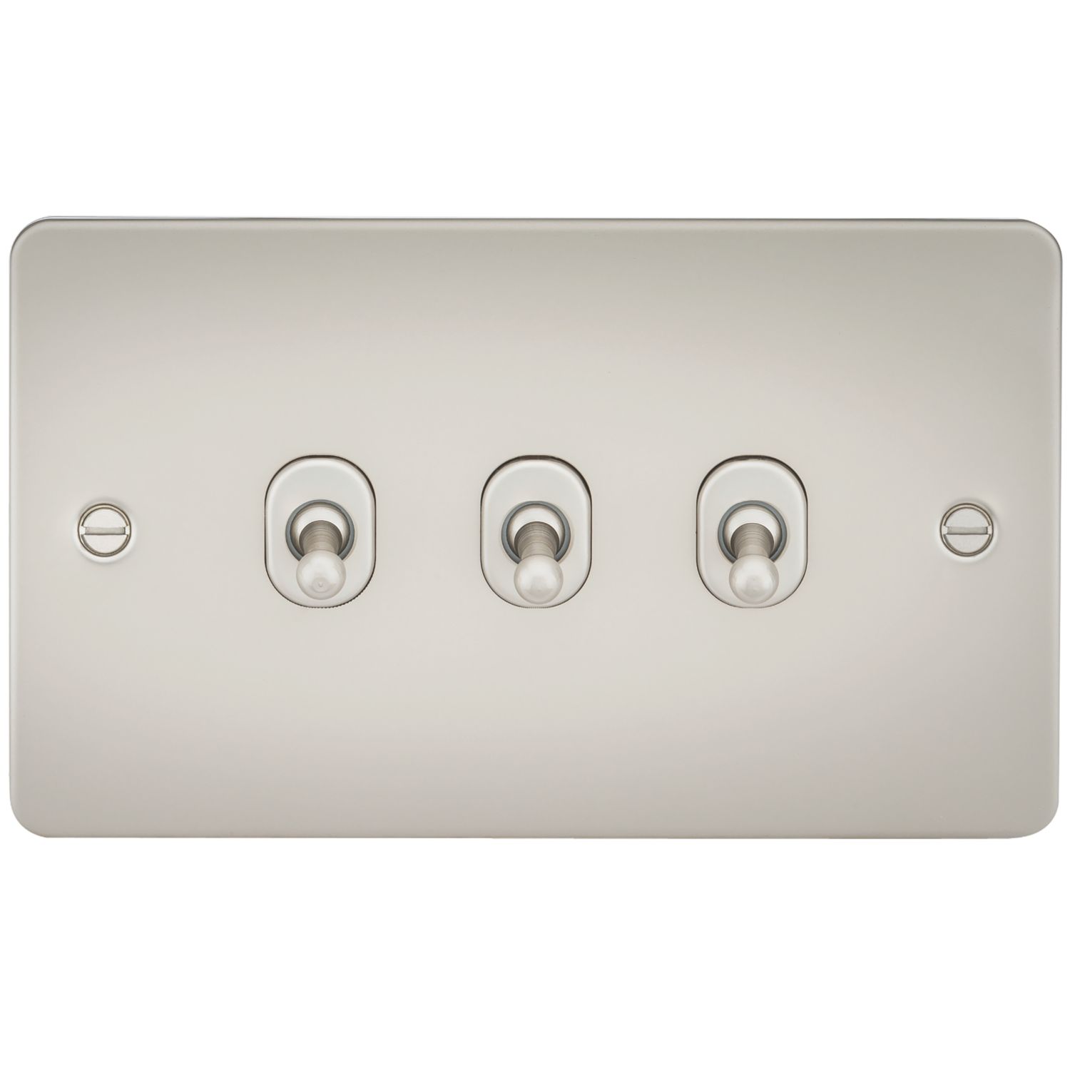 Knightsbridge 10AX 3-Gang 2-Way Light Switch Pearl (134TY)