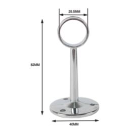 Essentials Rail Centre Bracket Polished Chrome 25mm