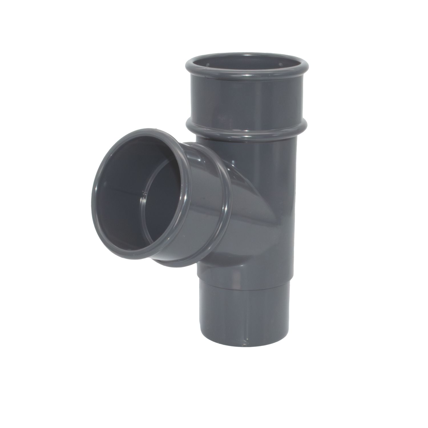 FloPlast MiniFlo Round Downpipe Branch Anthracite Grey 50mm (134YE)