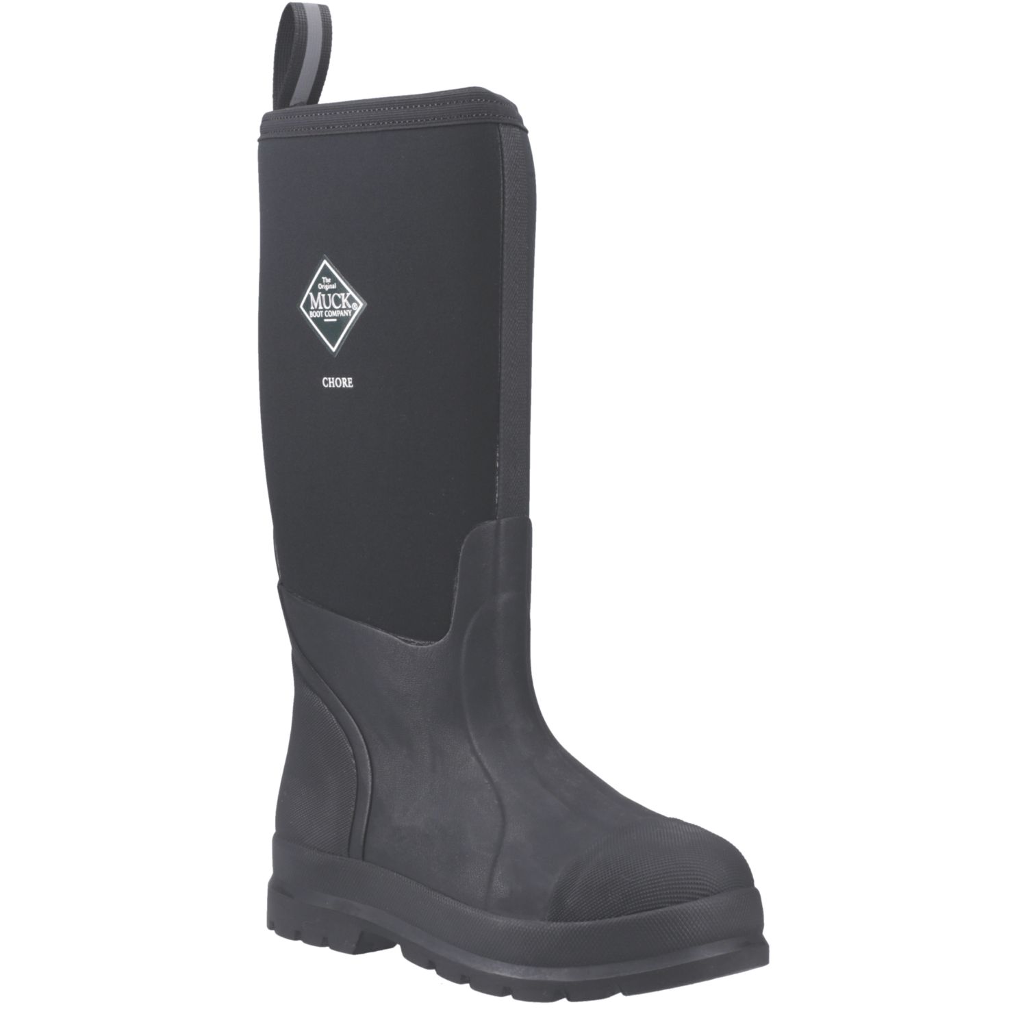 Muck Boots Chore Classic Hi Patterned Size 9 Black Non Safety Wellies (134YG)