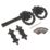GateMate Ornamental Ring Gate Latch Black 250mm