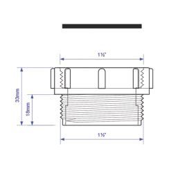 McAlpine T12A-F 1 1/2" BSP EU / UK Coupler White 40mm x 40mm