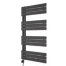 Azur 1200mm x 600mm 2048BTU Black Flat Electric Towel Radiator
