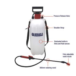 Spear & Jackson  White Pump Action Pressure Sprayer 8Ltr