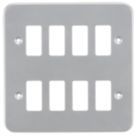 Knightsbridge  8-Module Grid Metal Clad Faceplate