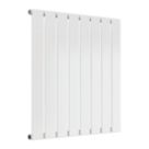 Reina Flat Single 600mm x 588mm 1416BTU White Vertical Designer Radiator