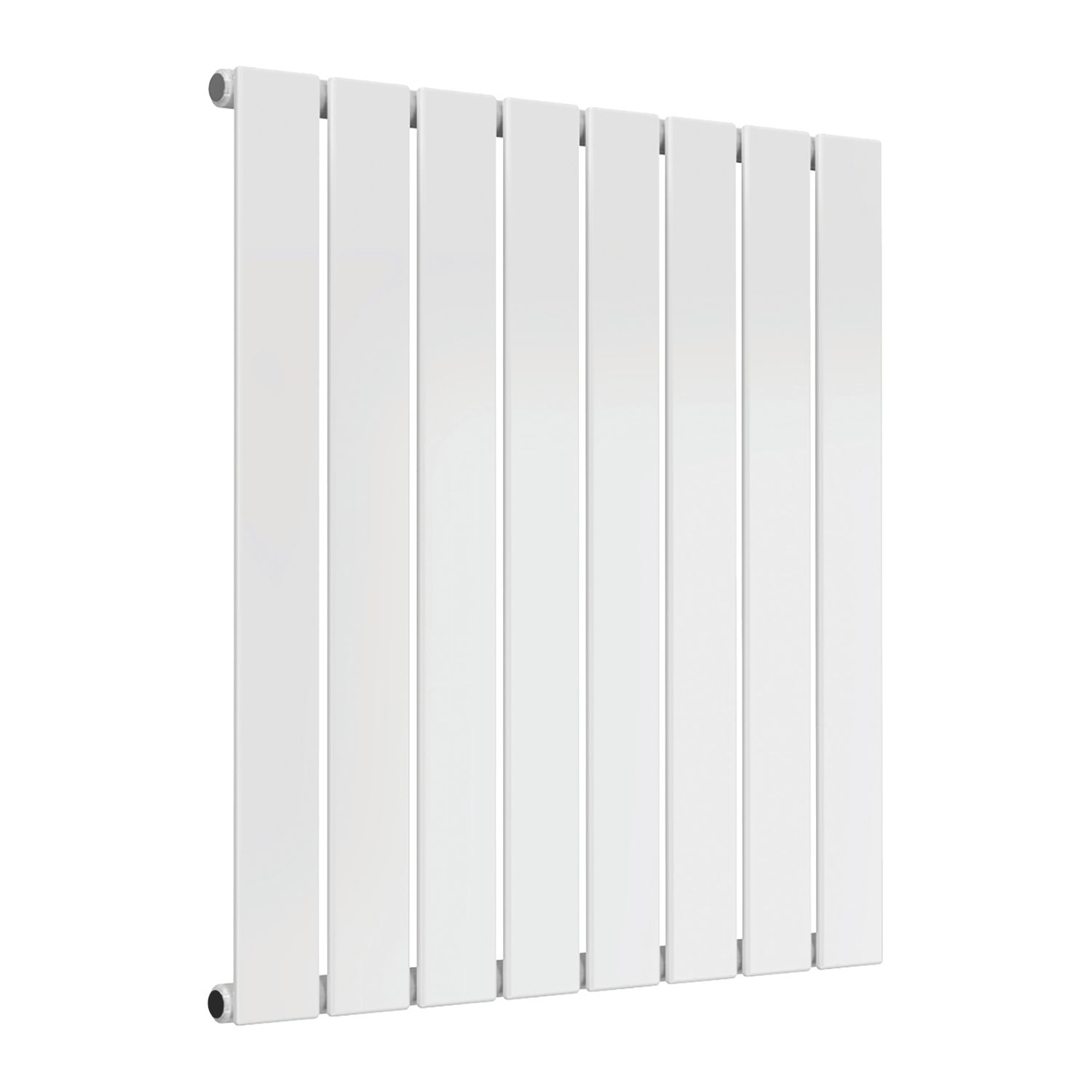 Reina Flat Single 600mm x 588mm 1416BTU White Vertical Designer Radiator (135EE)