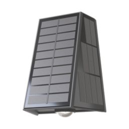 Calex Matera Outdoor LED Solar Up & Down Wall Light Black 85lm