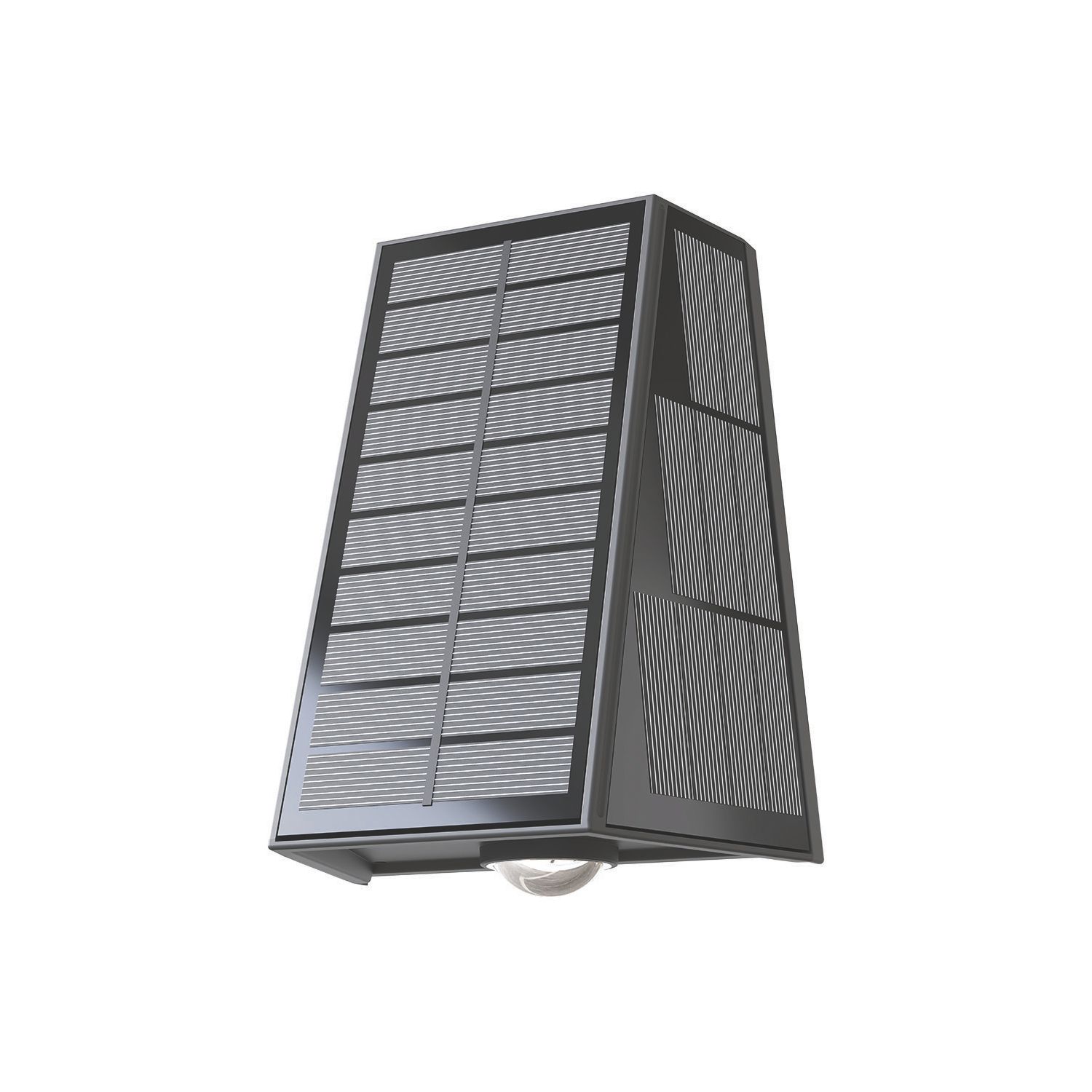 Calex Matera Outdoor LED Solar Up & Down Wall Light Black 85lm (135EY)