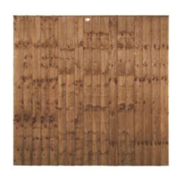 Forest Vertical Board Closeboard  Fence Panels Dark Brown 6' x 5' 6" Pack of 4