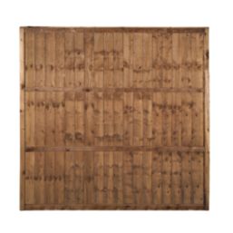 Forest Vertical Board Closeboard  Fence Panels Dark Brown 6' x 5' 6" Pack of 4