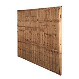 Forest Vertical Board Closeboard  Garden Fencing Panel Dark Brown 6' x 5' 6" Pack of 4