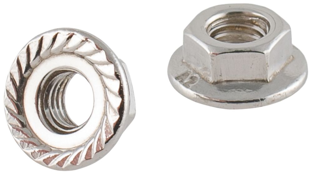 Easyfix A2 Stainless Steel Flange Head Nuts M5 100 Pack Screwfix