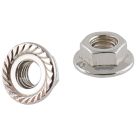 Easyfix A2 Stainless Steel Flange Head Nuts M5 100 Pack