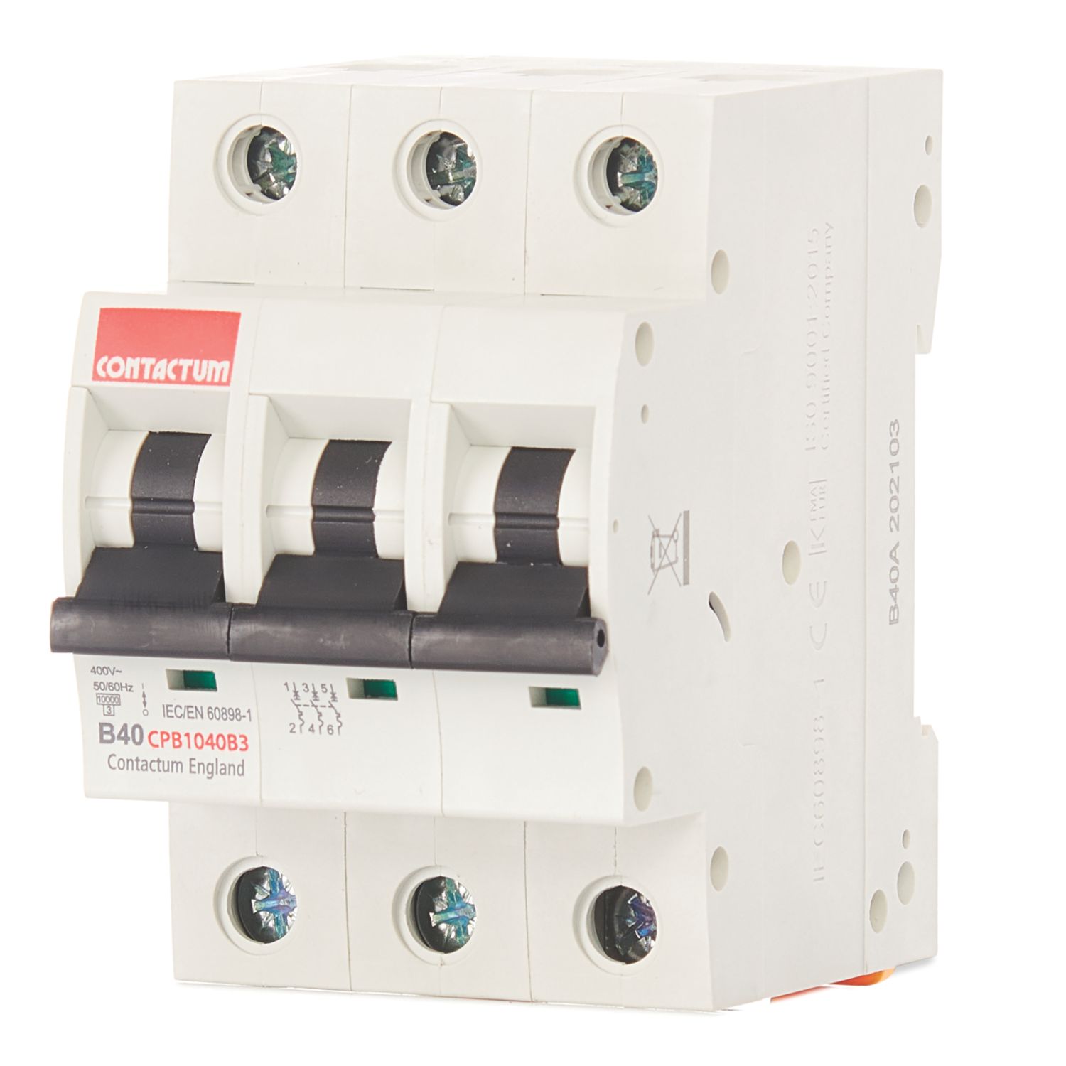 Contactum Defender 40A TP B Curve 3-Phase MCB (135HA)