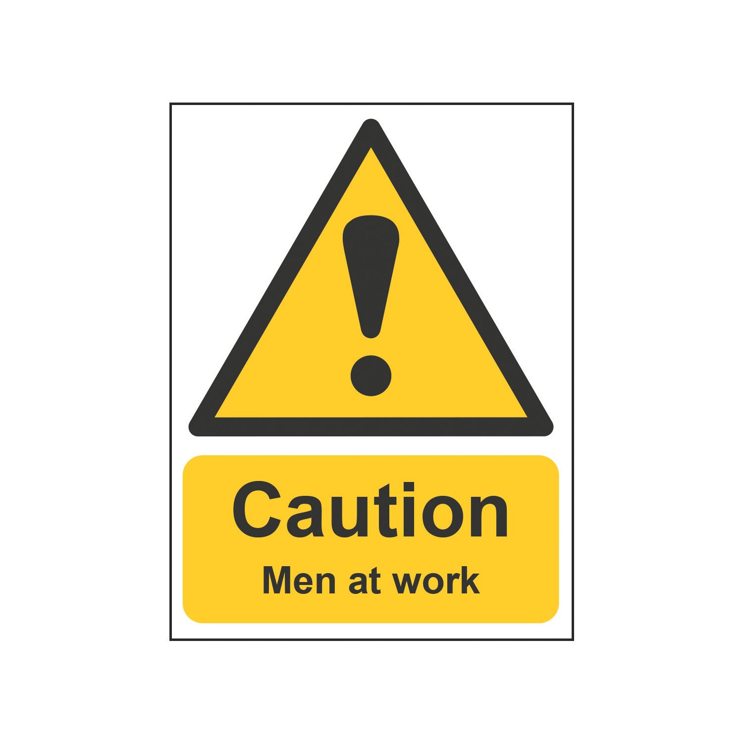 Essentials "Caution Men At Work" Sign 500mm x 300mm (135HL)