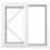 Crystal  Left-Hand Opening Clear Triple-Glazed Casement White uPVC Window 1190mm x 1190mm