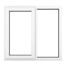 Crystal  Left-Hand Opening Clear Triple-Glazed Casement White uPVC Window 1190mm x 1190mm