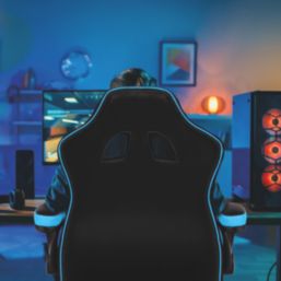 Nautilus Designs Predator  High Back Executive Gaming Chair Black/Blue