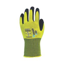 Wonder Grip WG-310HY Comfort Protective Work Gloves High-Viz Yellow / Black Large