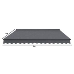Greenhurst Grosvenor Deluxe Easy-Fit Awning Grey 3m x 2m