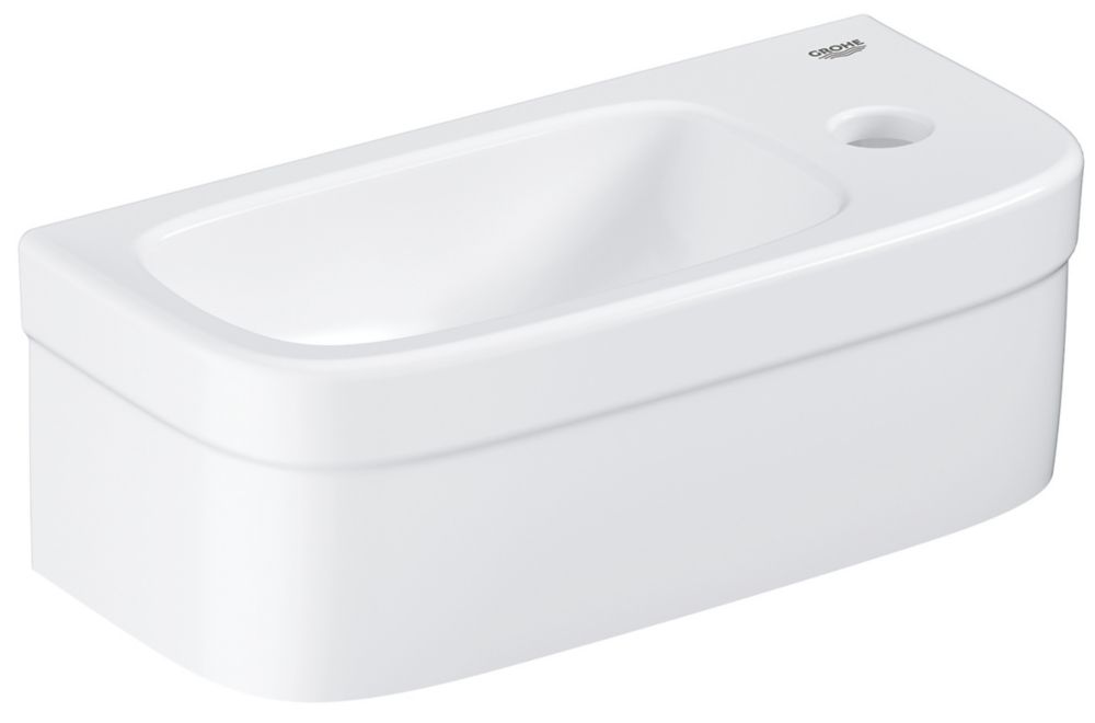 Grohe Euro Ceramic Micro Wall-Hung Washbasin 1 Tap Hole 370mm