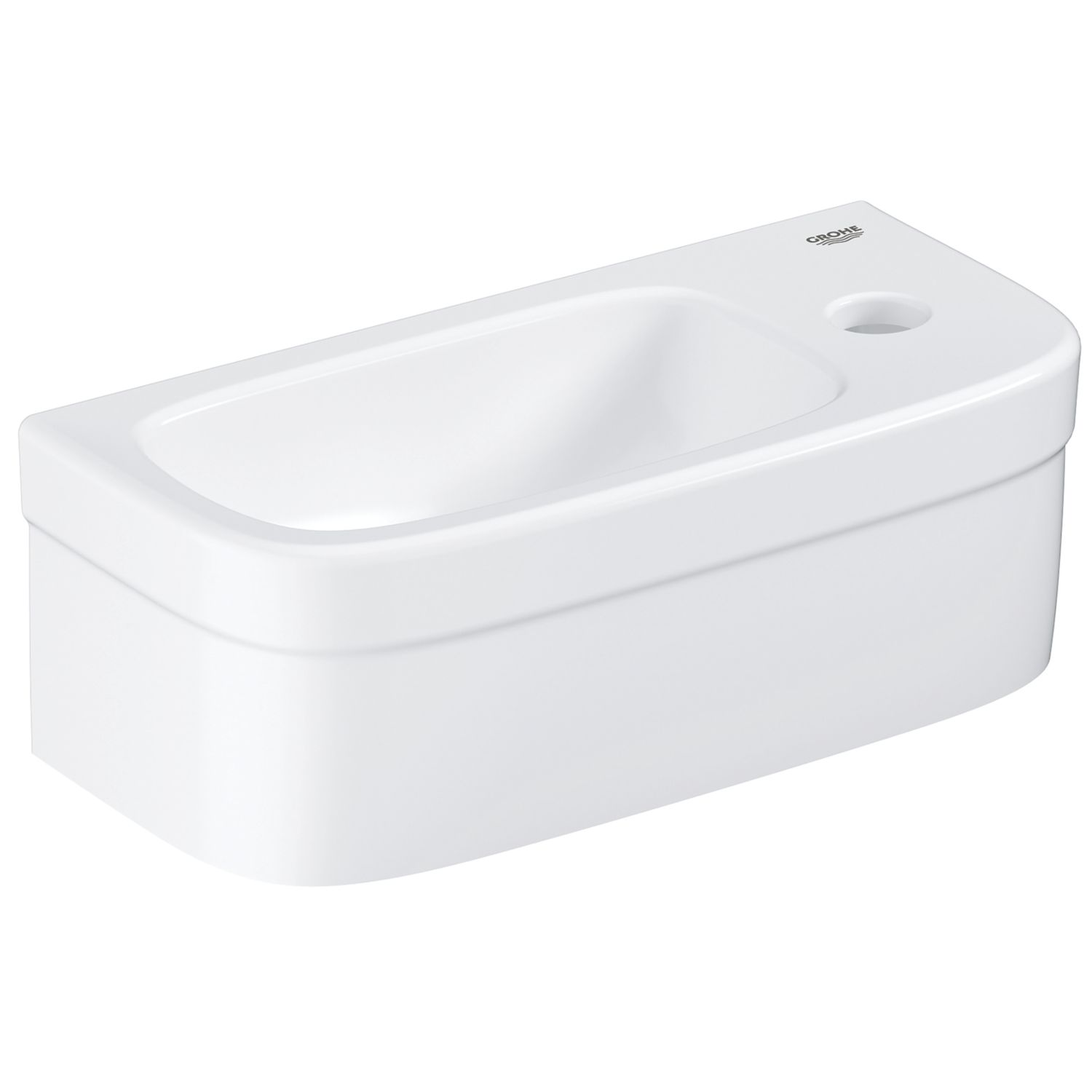 Grohe Euro Ceramic Micro Wall-Hung Washbasin 1 Tap Hole 370mm (135RV)