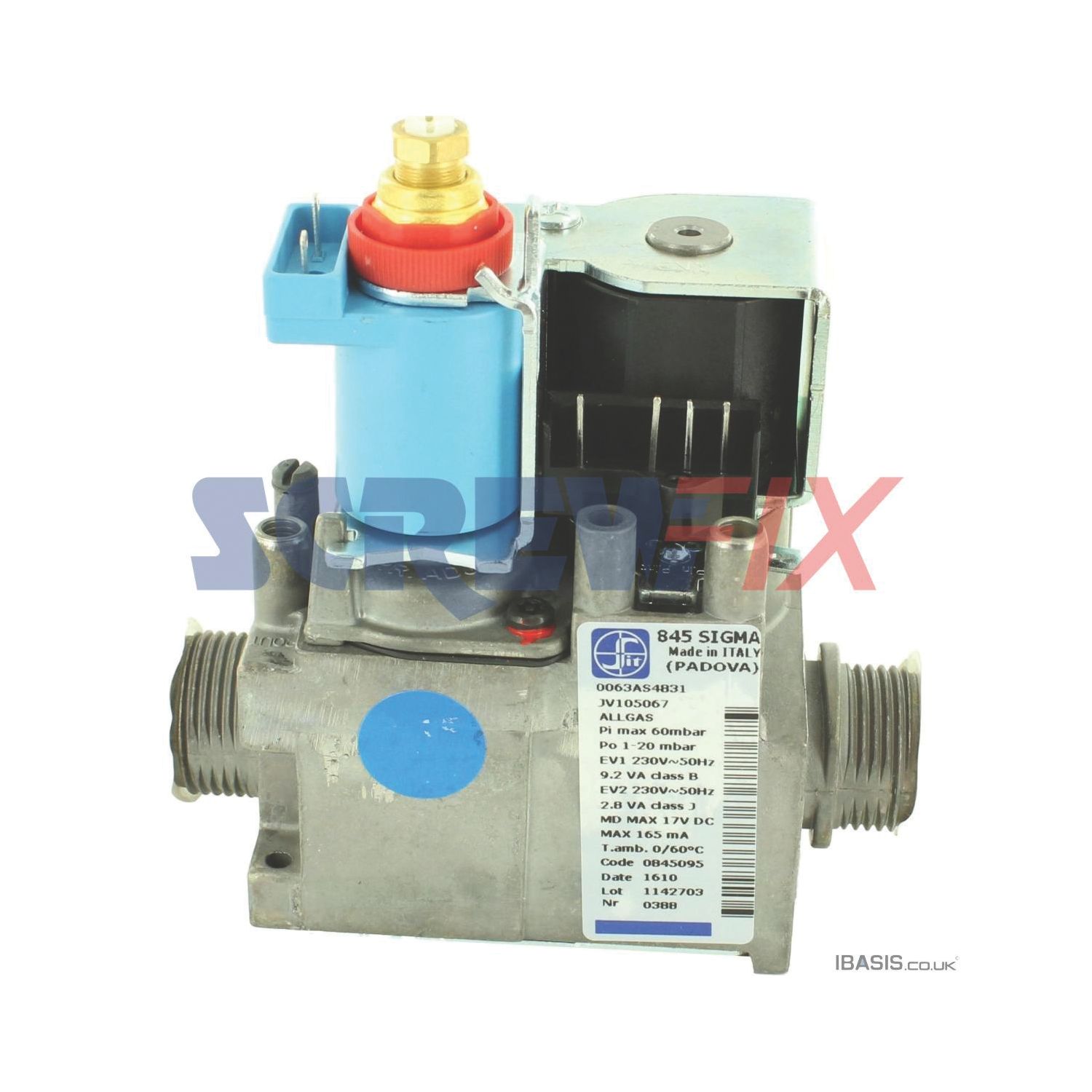 Vaillant 114189 Gas Section H-Gas Male Threads (135TG)