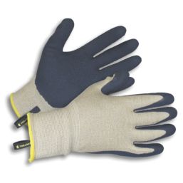 ClipGlove Bamboo Fibre   Bamboo Gardening Gloves Navy / Cream Medium